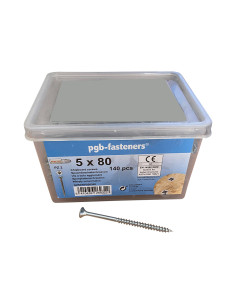 Bucket Of 140 Chipboard Screws 5X80 Countersunk Head Pozi...