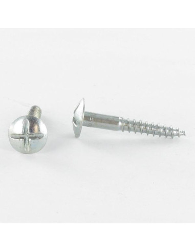 1 x Wood Screw Mushroom Cross Lacroix Zinc...