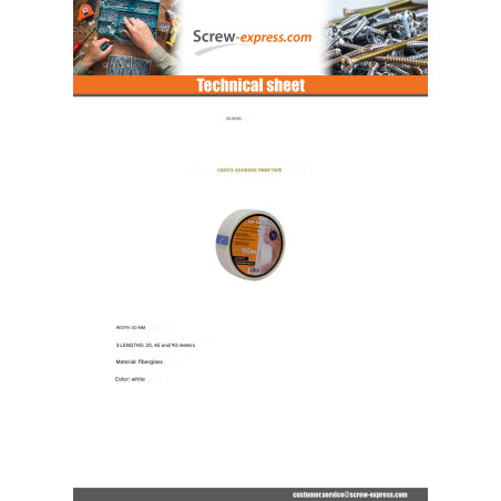 1 x Self- adhesive drywall joint tape 50MM Length 20 METERS