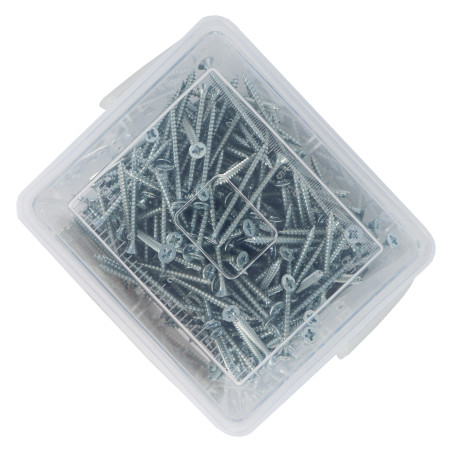 1 x Bucket of 455 Chipboard Screws 4X40 Countersunk Head Pozi PZ2 Zinc Plated