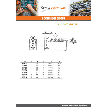 1 x Drywall Screw 3.5X25 Phosphated Plain