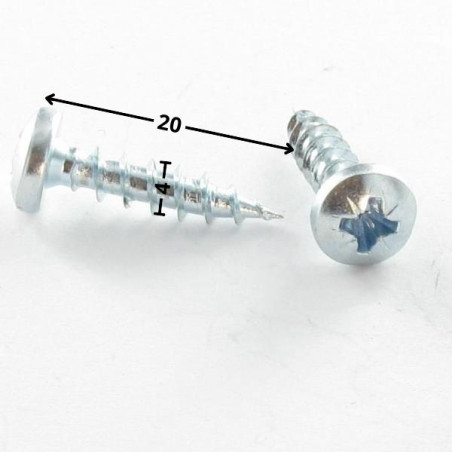1 x Savis Chipsboard Screw Premium Round Head Pozi 2 4X20 Zinc Plated