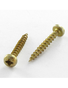 Chipboard Screw Round Head Pozi 3x30 Yellow Zinc micro screw