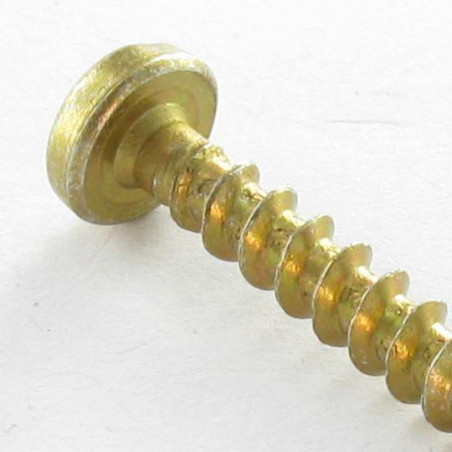 1 x Chipboard Screw Round Head Pozi 3x30 Yellow Zinc micro screw