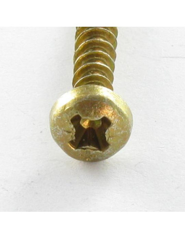 1 x Chipboard Screw Round Head Pozi 3x30 Yellow...