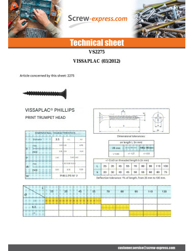 1 x Drywall Screw GFD Phosphated Plain 3.5X25