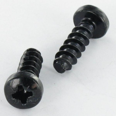 1 x Screw For Plastic Cylindrical Button Head Pozi PZ1 3X10 1412 KB Black Zinc Plated micro screw