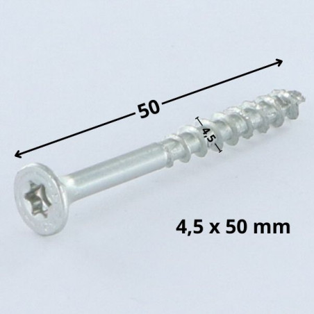 1 x Screw Spax Countersunk Head T20 4.5X50 Thread Length: 29 Partial Thread Wirox