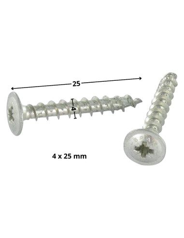 1 x Screw Spax Flat Head Pozi 4X25 Wirox