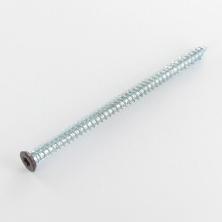 1 x Screw Concrete Countersunk Head RED 7.5X120 T30 Zinc Plated Ral8017/Chocolate Brown