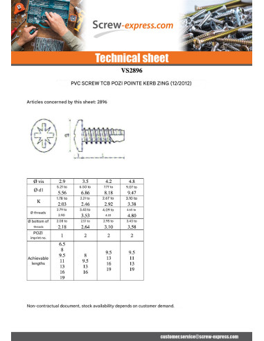 1 x Screw For Plastic Cylindrical Button Head...