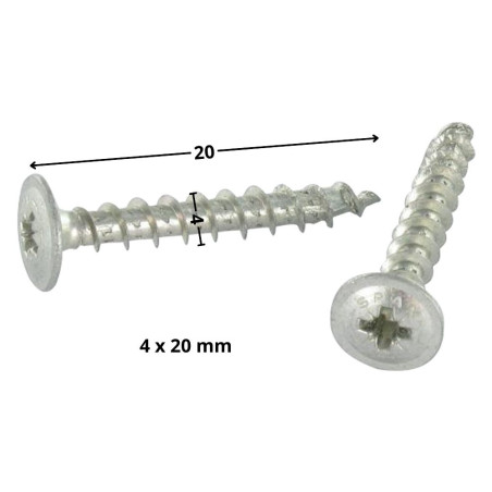 1 x Screw Spax Flat Head Pozi 4X20 Wirox