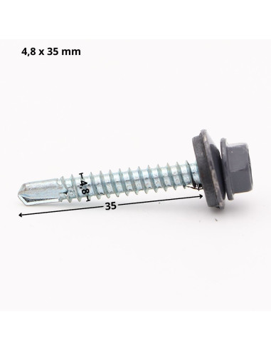 1 x Self Drilling Hexagonal Head 4.8X35...