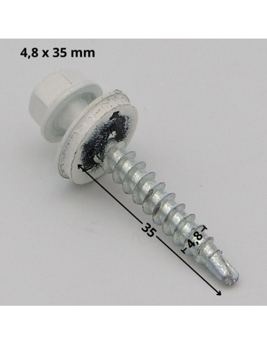 1 x Self Drilling Hexagonal Head 4.8X35...