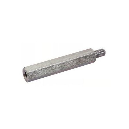 1 x Coupling Nut Hexagonal Male/Female M3/8 5X12 Thread Length: 8 Zinc Plated