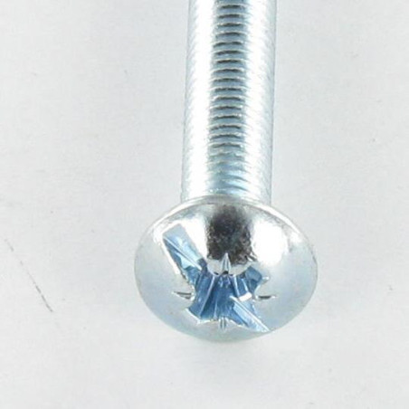 1 x Machine Screw Head Pan Head Large Pozi PZ3 / Slotted M8X45 Zinc Plated