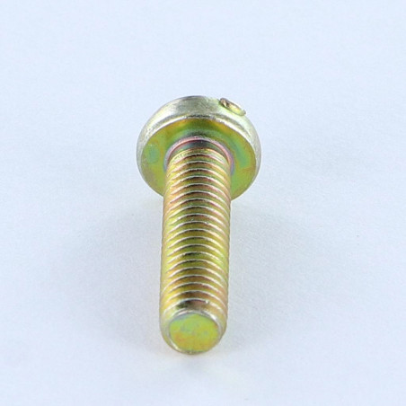 1 x Machine Screw Cylindrical Button Head Pozi And Slotted M4X16 Head Diameter: 7 Yellow Zinc