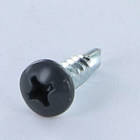 1 x Self Drilling Cylindrical Button Head Phillips 3.9X13 Zinc Plated Ral7016/Anthracite Grey
