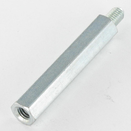 1 x Coupling Nut Hexagonal Male/Female M4/10 7X40 Thread Length: 10 Zinc Plated