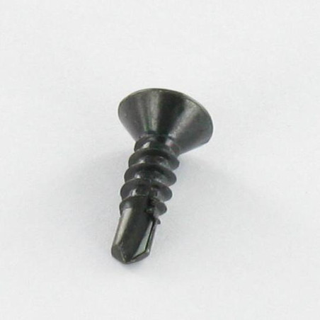 1 x Self Drilling Countersunk Head Phillips 3.5X16 Sheet Metal Thread Black Zinc Plated