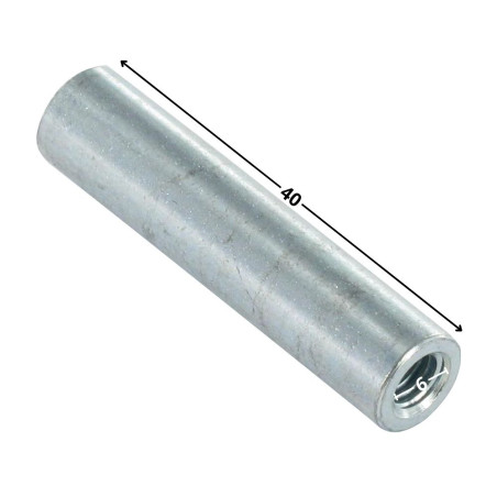 1 x Manchon Cylindrical M6X40 Diameter External 10 Zinc Plated