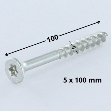 1 x Screw Spax Countersunk Head T20 5X100 Thread Length: 61 Partial Thread Wirox