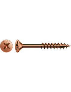Screw Spax Countersunk Head Pozi PZ2 4X50 Thread Length:...