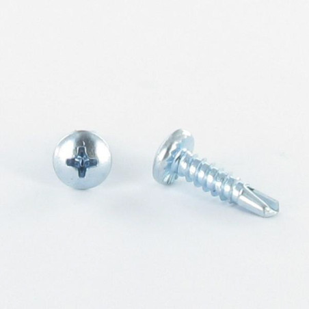 1 x Self Drilling Cylindrical Button Head Phillips 4.2X16 Sheet Metal Thread Zinc Plated