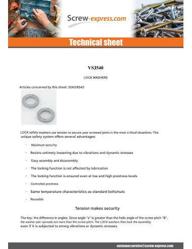 1 x Washer Of Lock M20 Zinc Plated