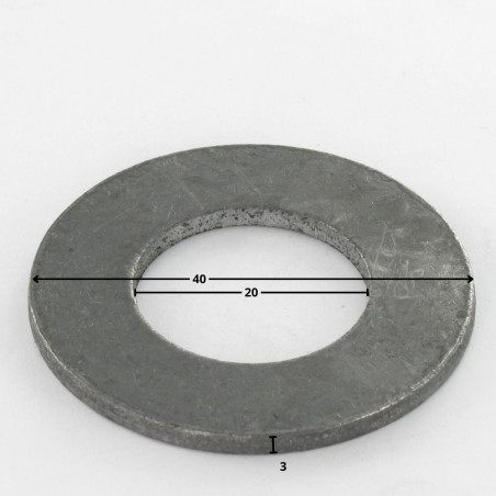 1 x Washer Flat M20X40X3 M Steel