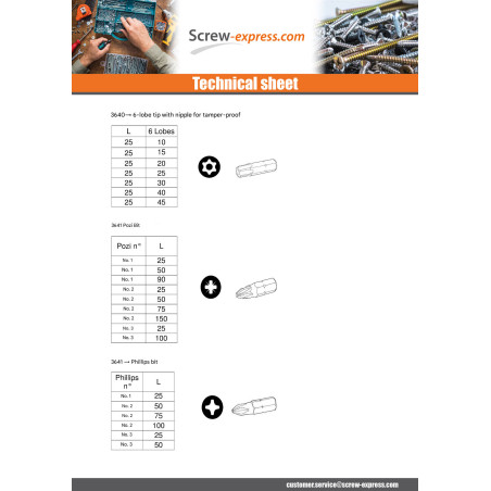 1 x Bit Security Screw HC+TETON M10 Hexagon Socket 6