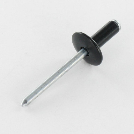 1 x Blind rivets Aluminium Stahlgewinde 4.8X12 Thickness Of Panel 5 A7 Large Head ALX Black