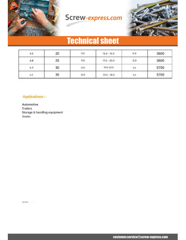 1 x Rivet Steel/ steel ZING 4.8X10 Thickness Of...