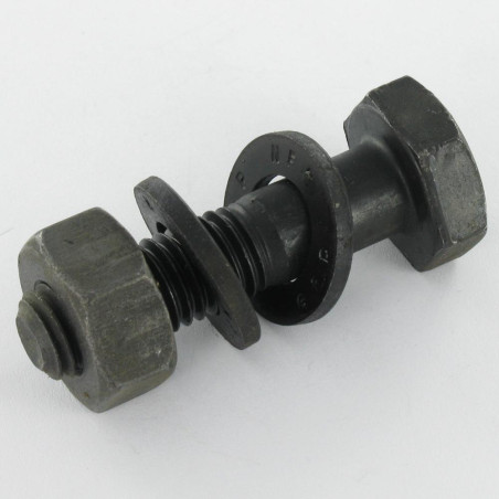 50 x Bolt With Nut HR high resistance M16X60 2 Washer Class 8.8 Steel