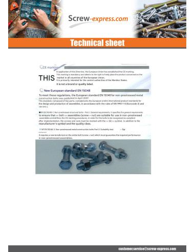 25 x Bolt With Nut Hexagonal Head M16X150 Class...