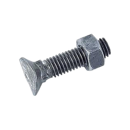 1 x Bolt With Nut TOCC t te oval square collar Class 8.8 Zinc Plated M12X48 P175