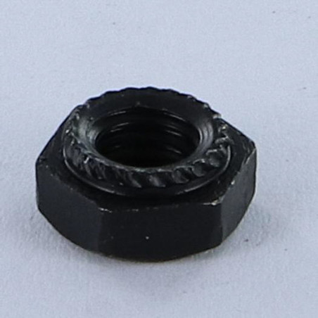 1 x Hex sheet metal nut Black Zinc Plated M6 Thickness Material 1.5