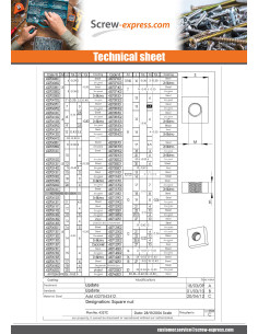 Square Nut M5 10X10X4 Zinc Plated 2