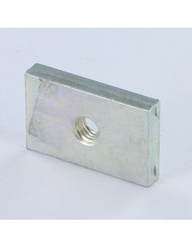 1 x Nut Rectangular M6 18X15X6 Zinc Plated