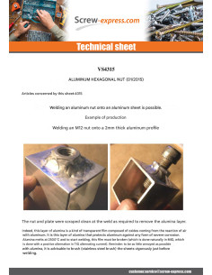 Hexagonal nut M12 Aluminium 2