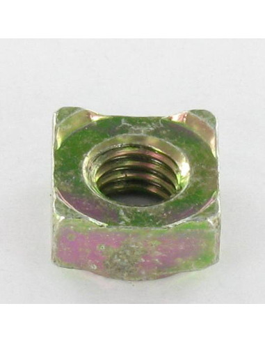 1 x Square Nut Welding M8 14X14X6.5 Yellow Zinc