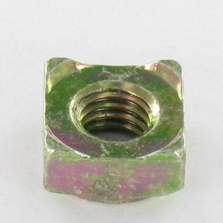 1 x Square Nut Welding M8 14X14X6.5 Yellow Zinc