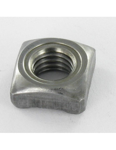 1 x Square Nut Welding Collar M8 14X14X6.5 Steel