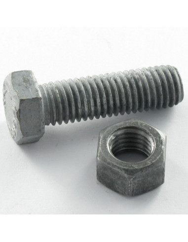 25 x Bolt With Nut Hexagonal Head M18X50 Class...