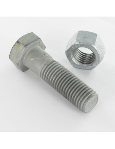 Bolt With Nut Hexagonal Head M24X140 Class 8.8 Sb Hot Dip...