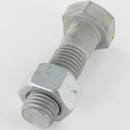 10 x Bolt With Nut Hexagonal Head M24X140 Class 8.8 Sb Hot Dip Galvanized