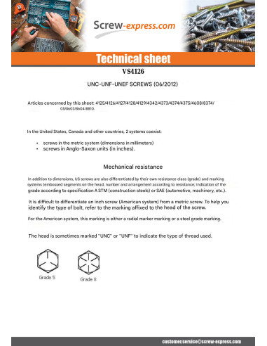 1 x Machine Screw Hexagonal Head 9/16X 1" Unf...