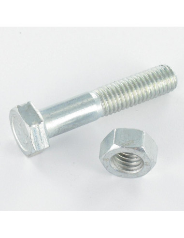 100 x Bolt With Nut Hexagonal Head M12X25 Class...