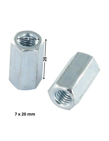 1 x Coupling Nut Hexagonal Female/Female M4...