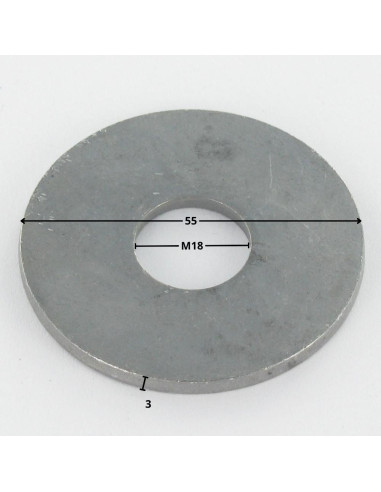 1 x Washer Flat M18X55X3 LL Hot Dip Galvanized